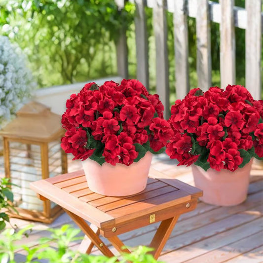 🌸 Last Day 50% OFF – UV Resistant Artificial Geranium Flowers for Outdoors & Home Decor