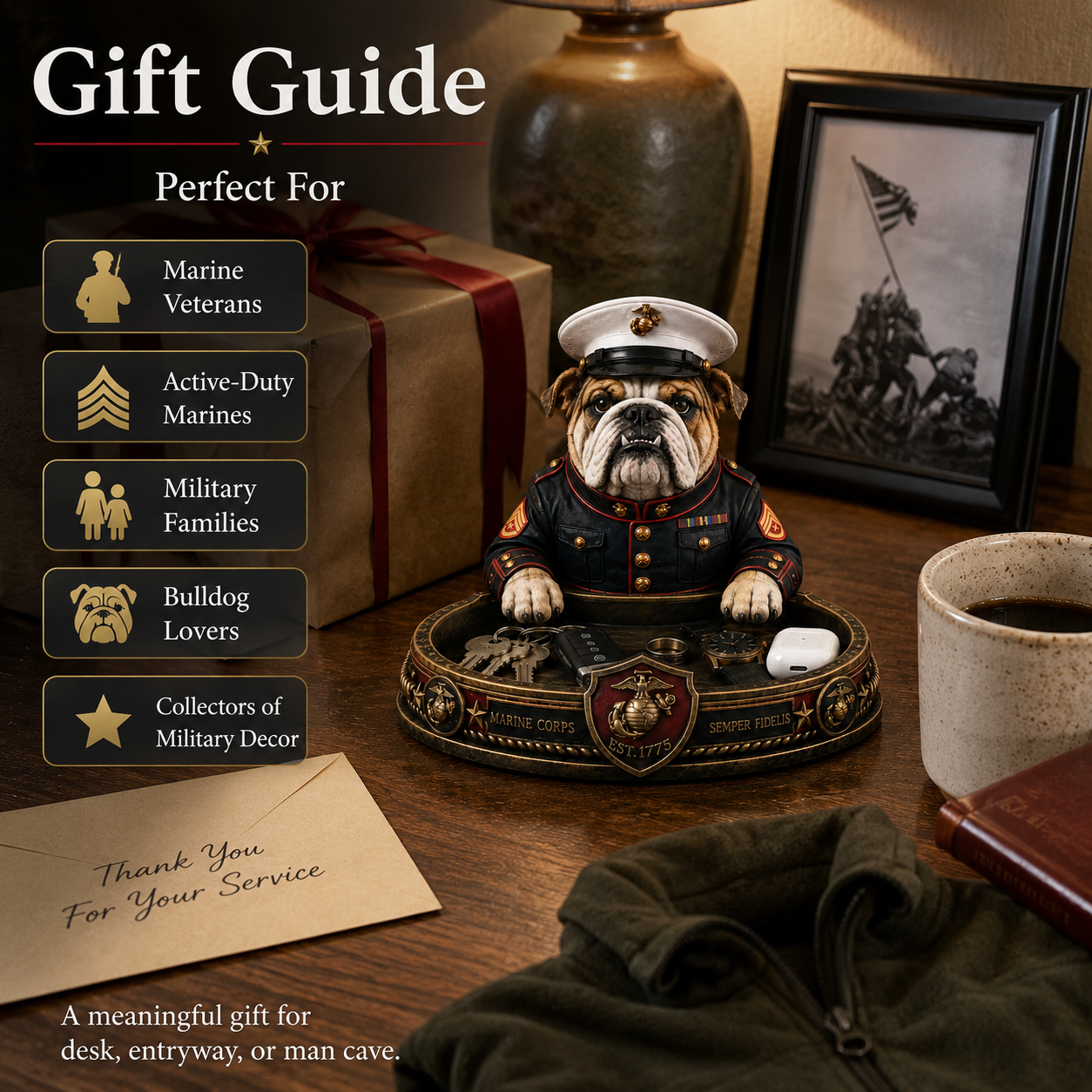 🔥Marine Corps The Devil Dog Valet Tray