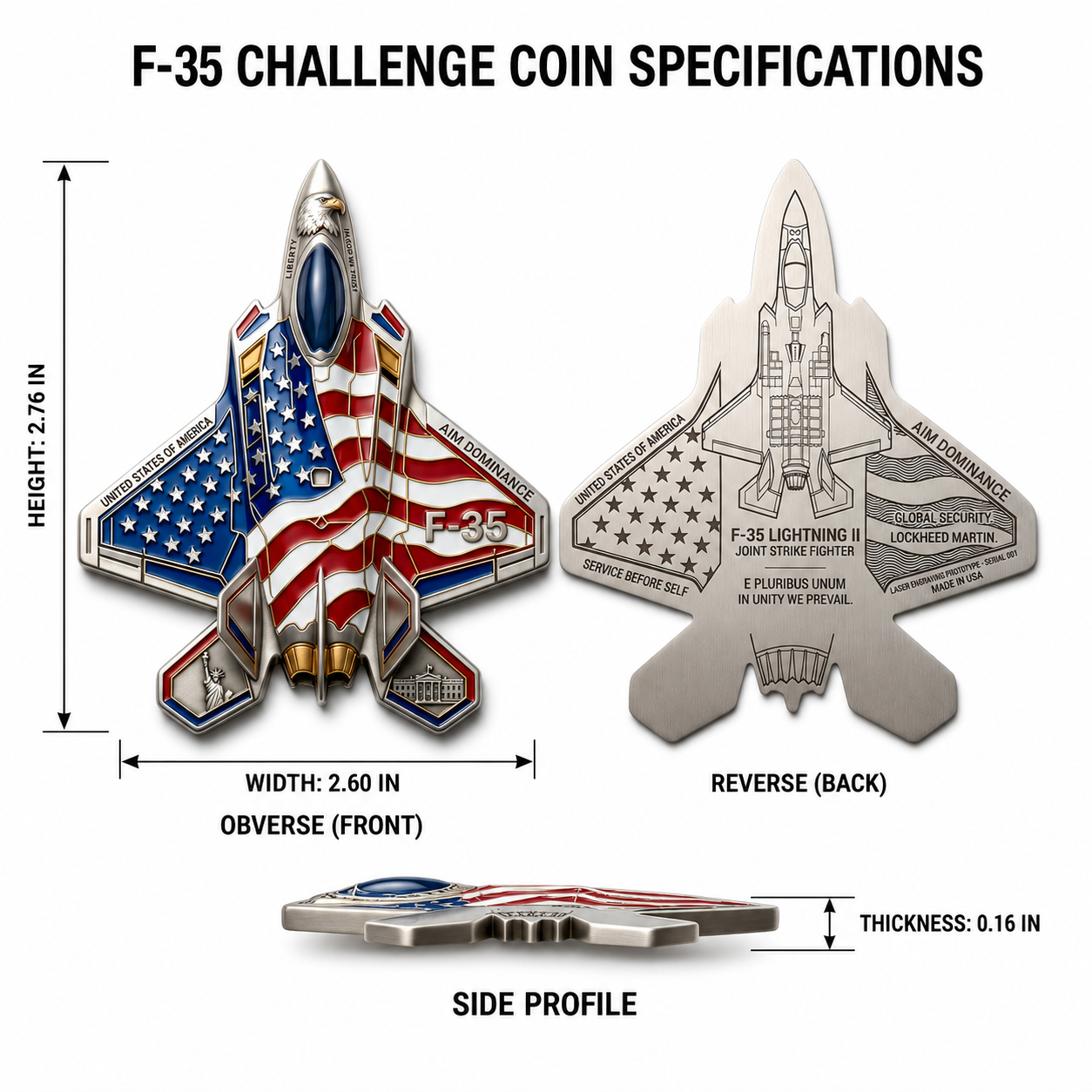 ✈️F-35 LIGHTINING II CHALLENGE MEDAL🪙