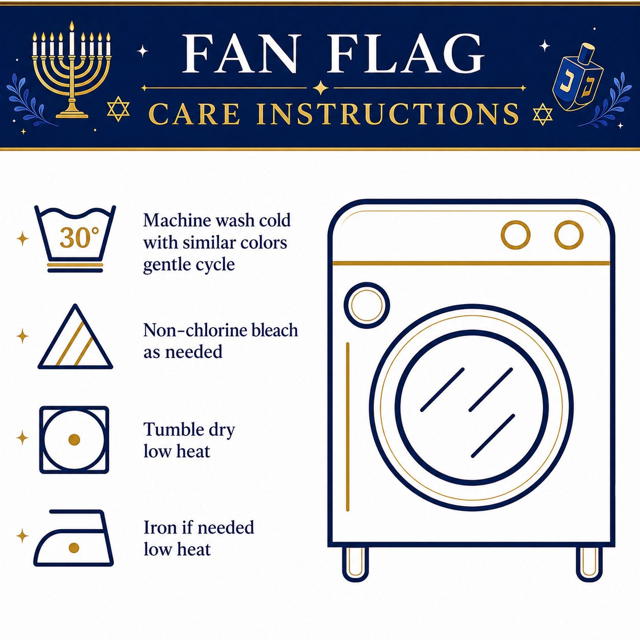 🕎 Happy Hanukkah Outdoor Garden Decorative Hanging Flag