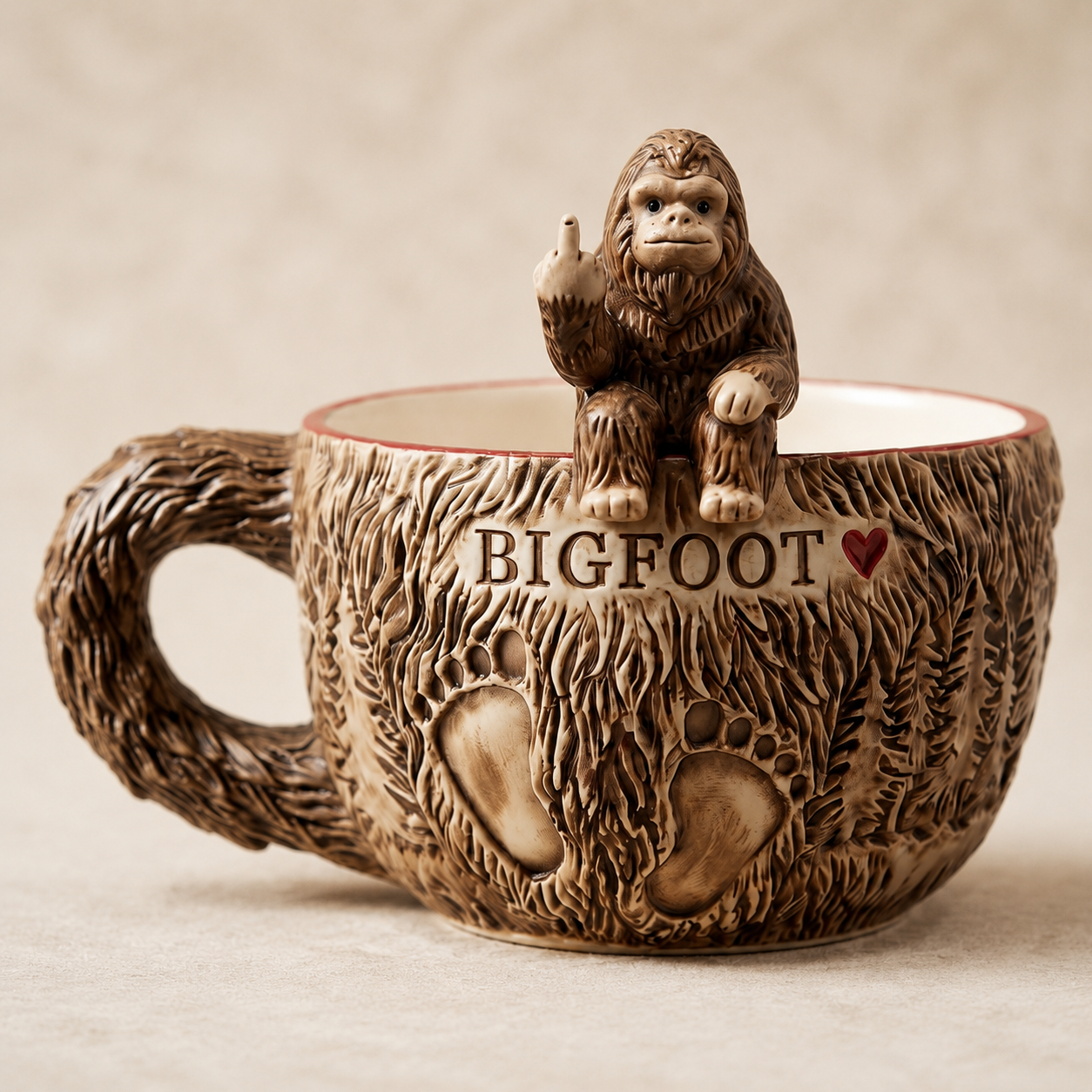 BIGFOOT Middle Finger Funny Ceramic Mug