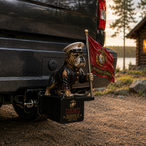 🪖Semper Fi Marine Bulldog Hitch Cover | 2" Receiver