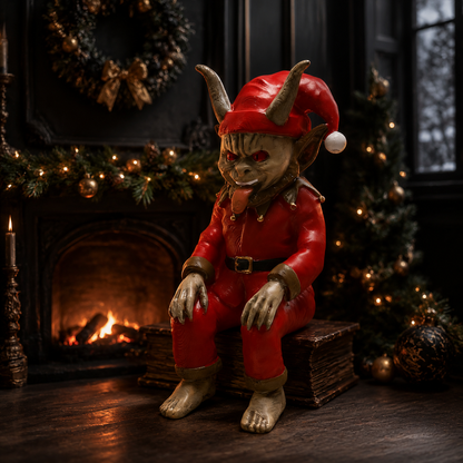 😈Krampus Dark Christmas Resin Elf Figurine🎄