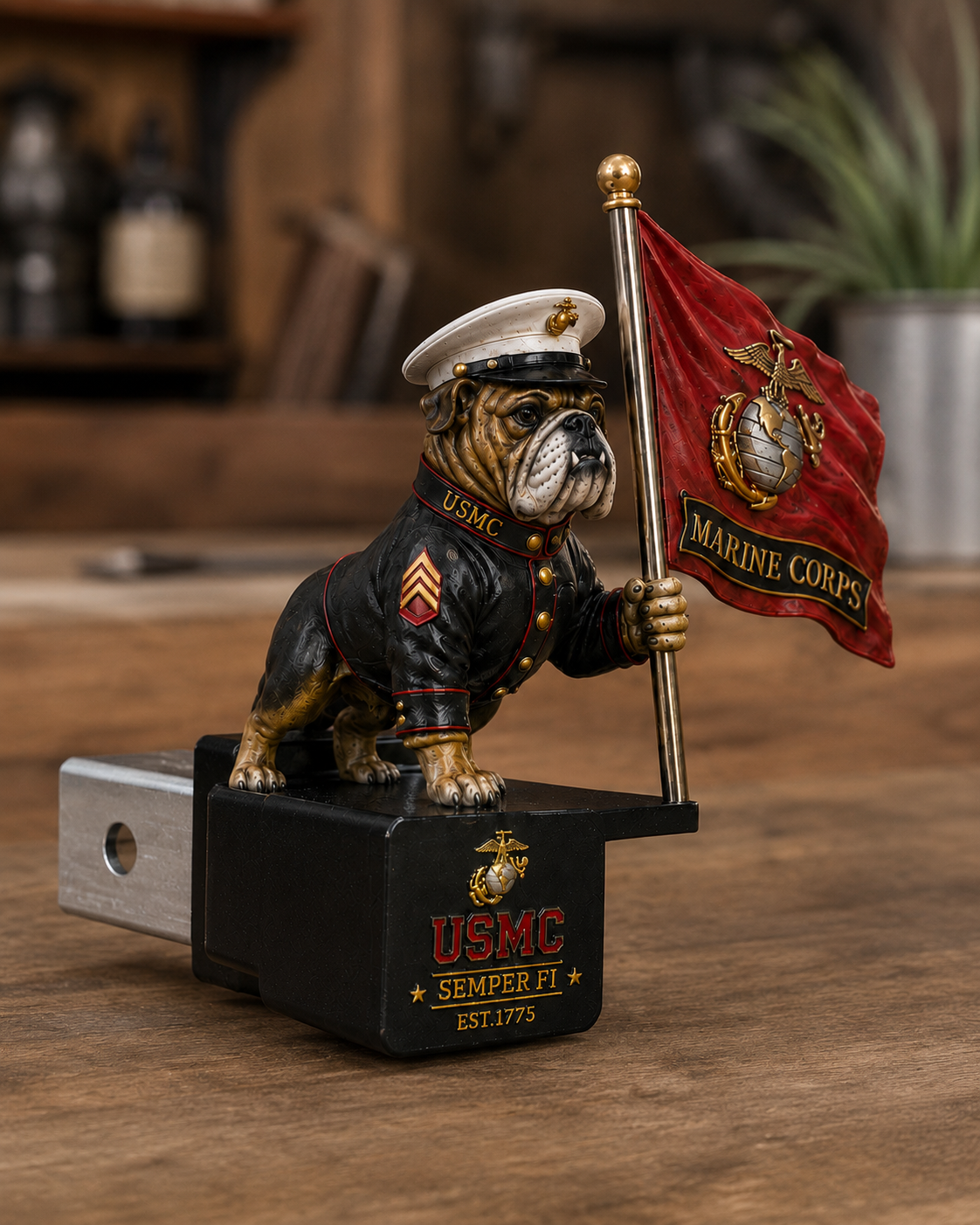 🪖Semper Fi Marine Bulldog Hitch Cover | 2" Receiver