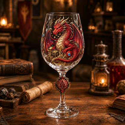🎲D20 Fantasy Goblet Wine Glass 6pcs Set🍷