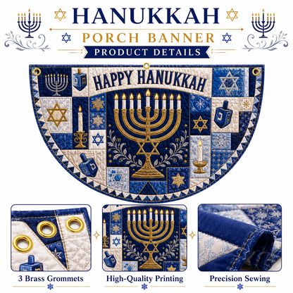 🕎 Happy Hanukkah Outdoor Garden Decorative Hanging Flag