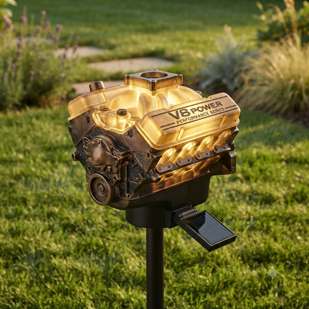 ☀️ V8 Engine Outdoor Solar Garden Light 💡