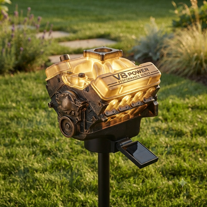 ☀️ V8 Engine Outdoor Solar Garden Light 💡