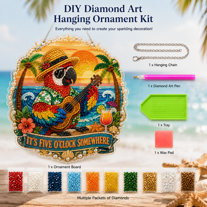 🌊DIY Island Time Pearl Diamond Art Hanging Ornament Kit🍹