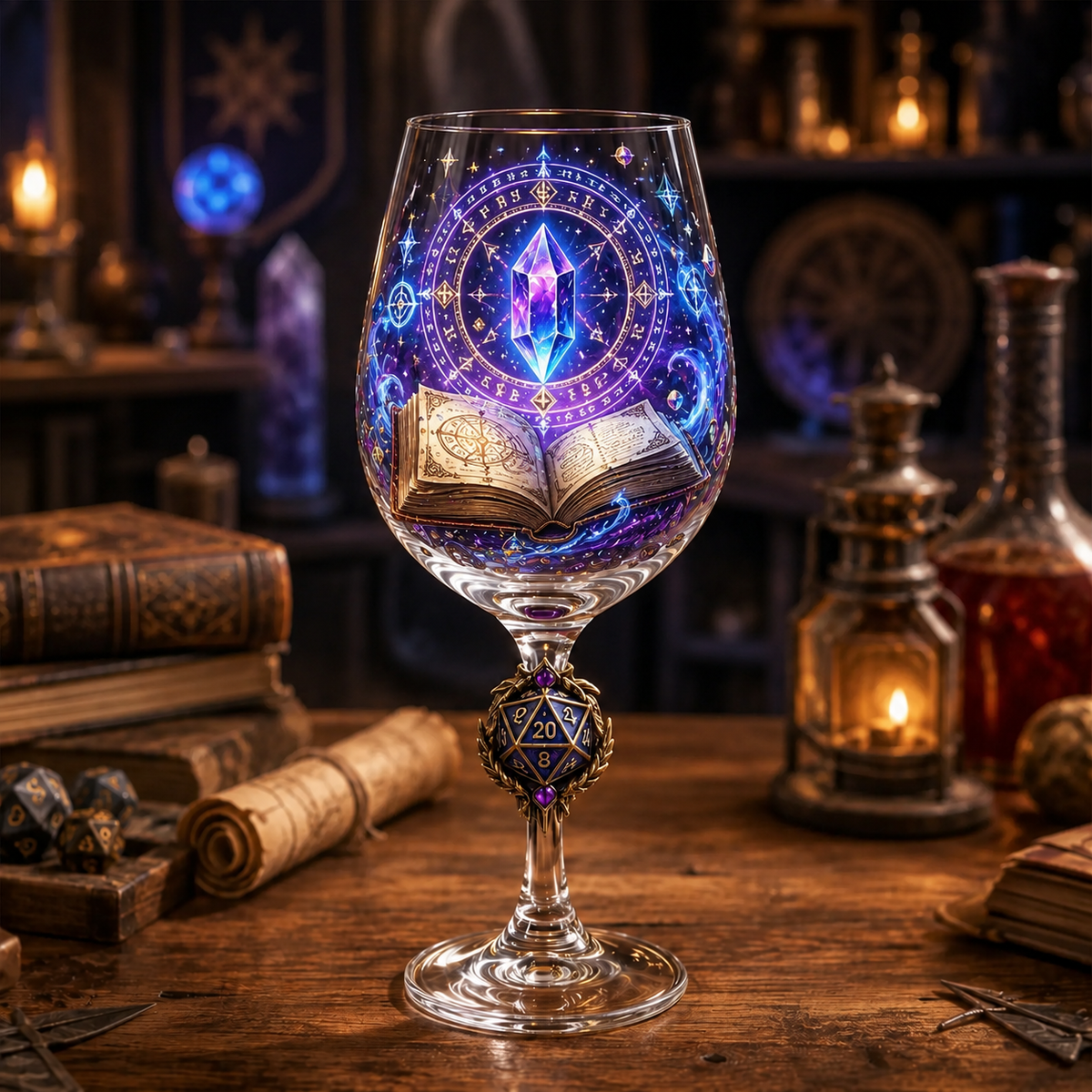 🎲D20 Fantasy Goblet Wine Glass 6pcs Set🍷