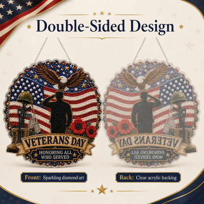 ⚪DIY Veterans Day Pearl Diamond Art Hanging Ornament Kit💎
