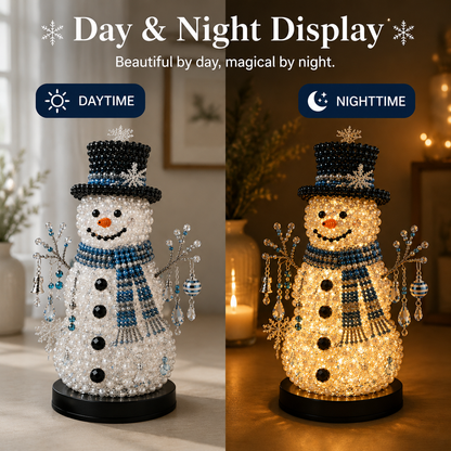 ❄️ DIY Beaded Snowman Kit | Handmade Winter Craft & Light-Up Holiday Decor