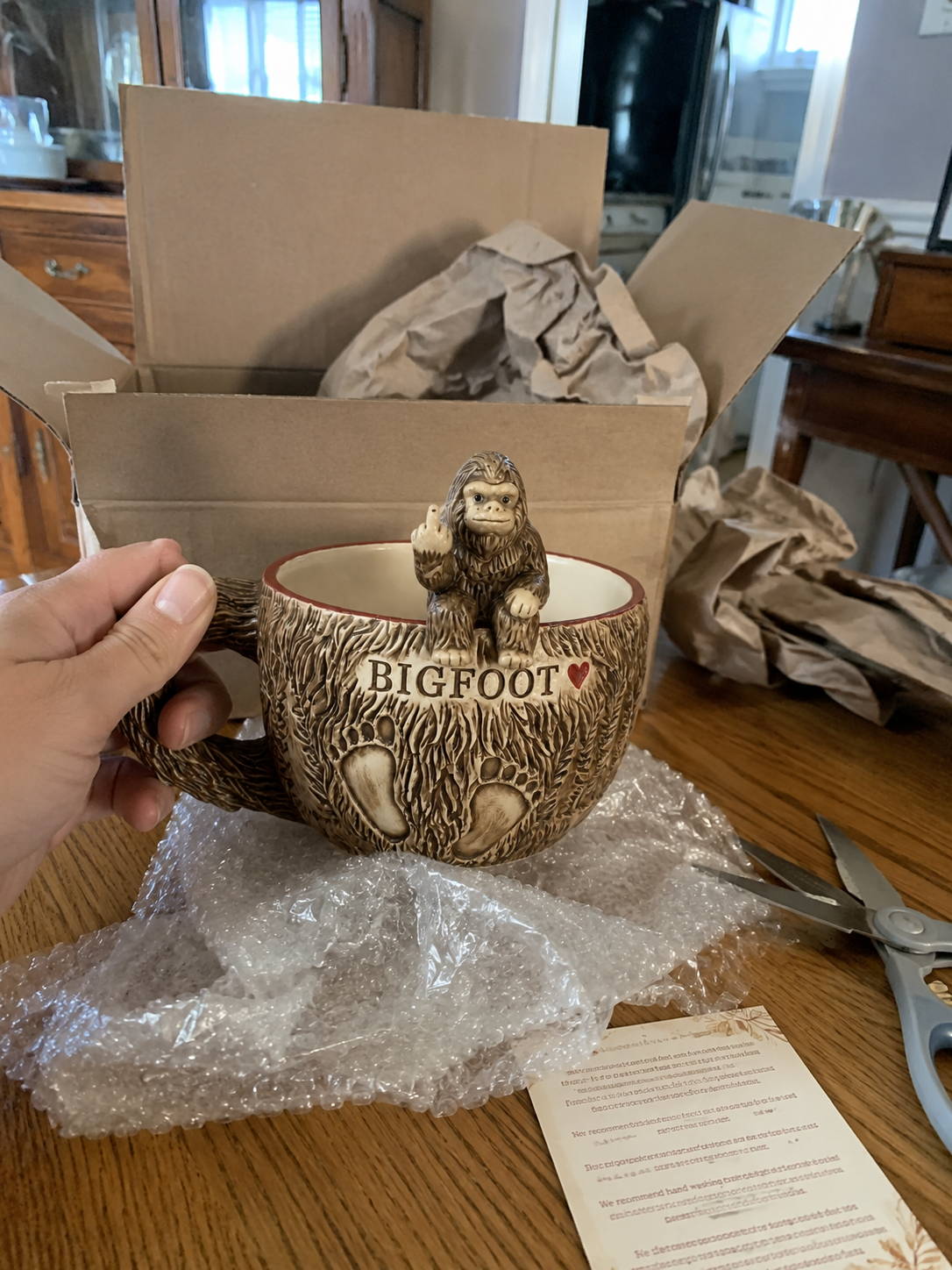 BIGFOOT Middle Finger Funny Ceramic Mug