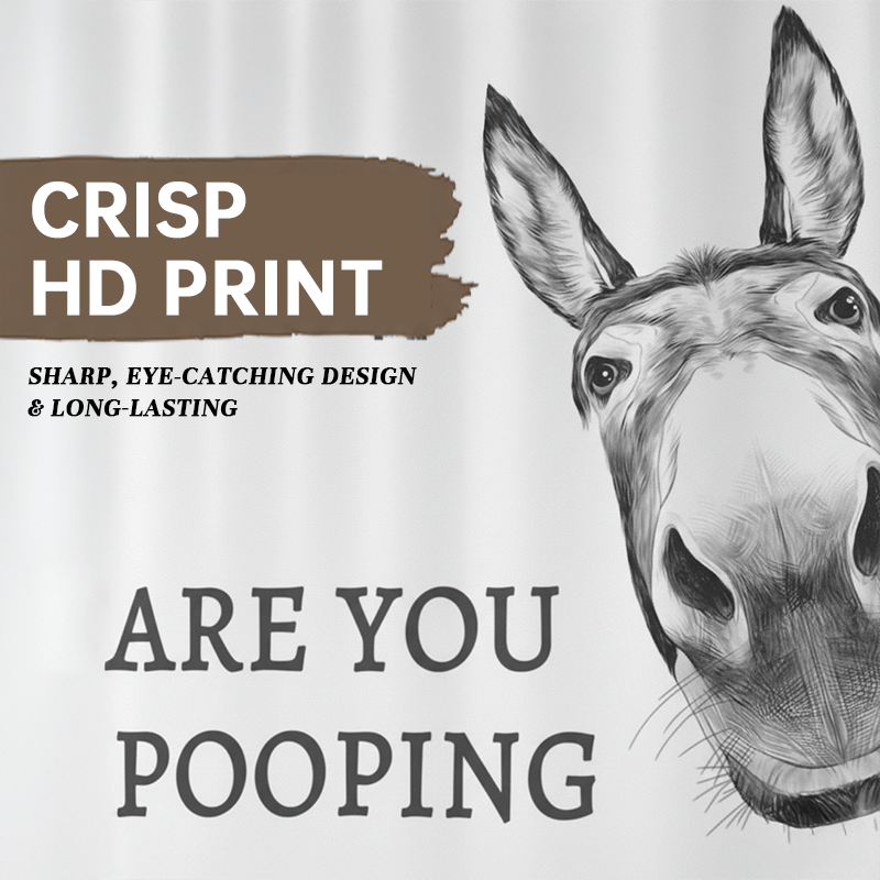 Are You Pooping? Donkey Shower Curtain