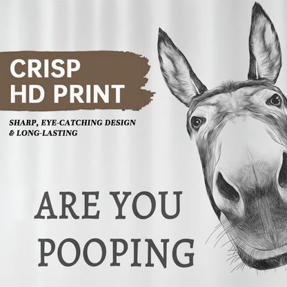 Are You Pooping? Donkey Shower Curtain