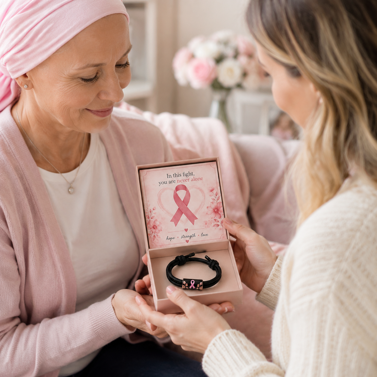 EverHope Pink Ribbon Bracelet Gift Set