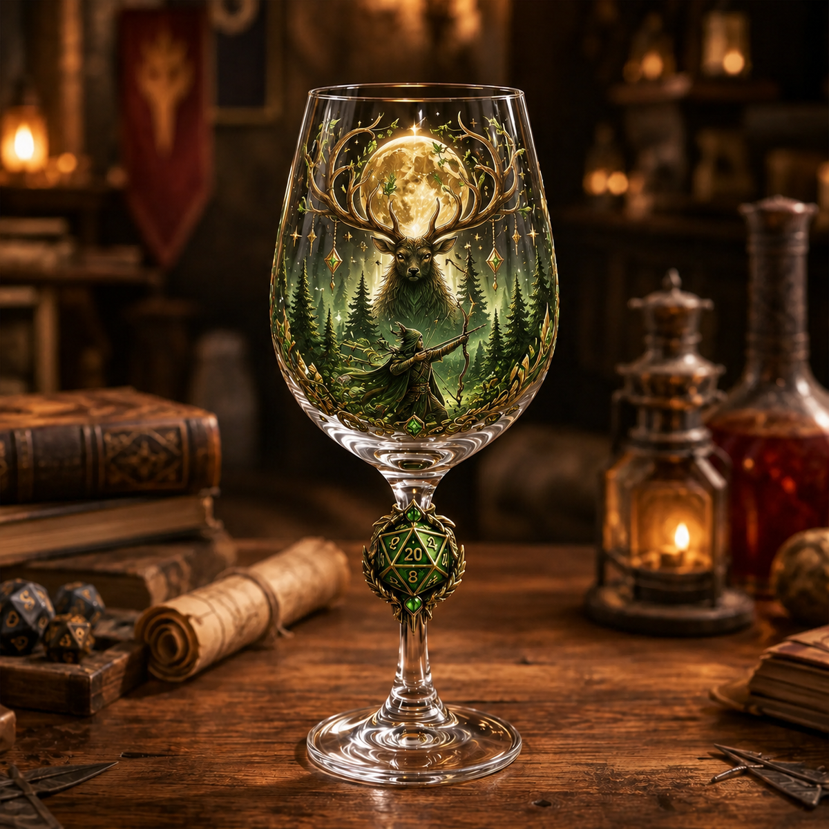 🎲D20 Fantasy Goblet Wine Glass 6pcs Set🍷