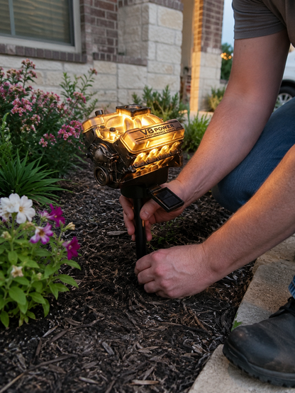 ☀️ V8 Engine Outdoor Solar Garden Light 💡