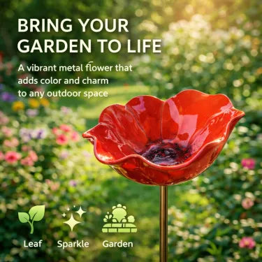 🎁Handmade Metal Flower Garden Stake🐦