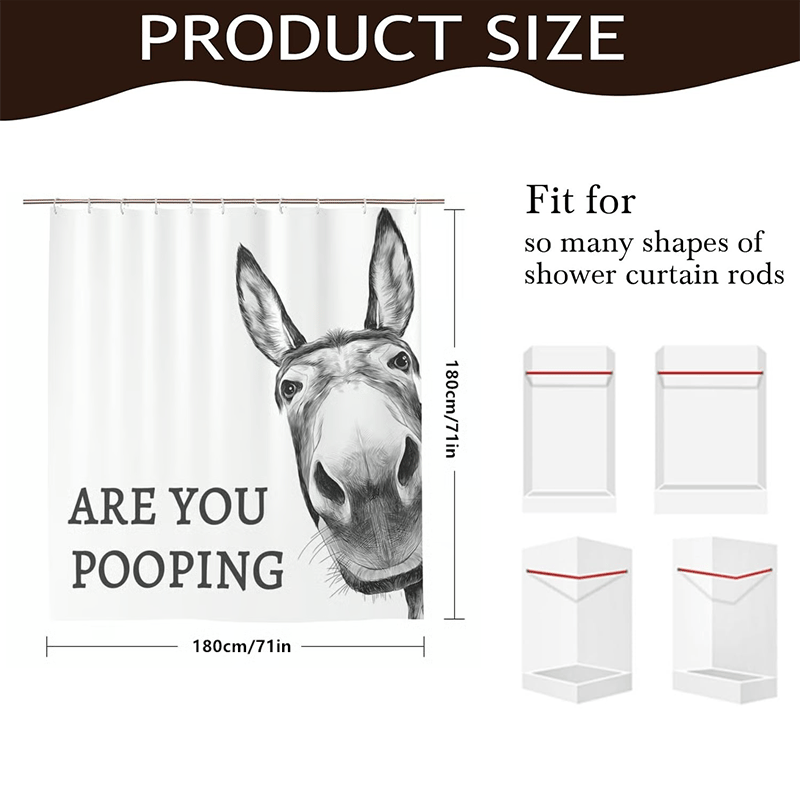 Are You Pooping? Donkey Shower Curtain